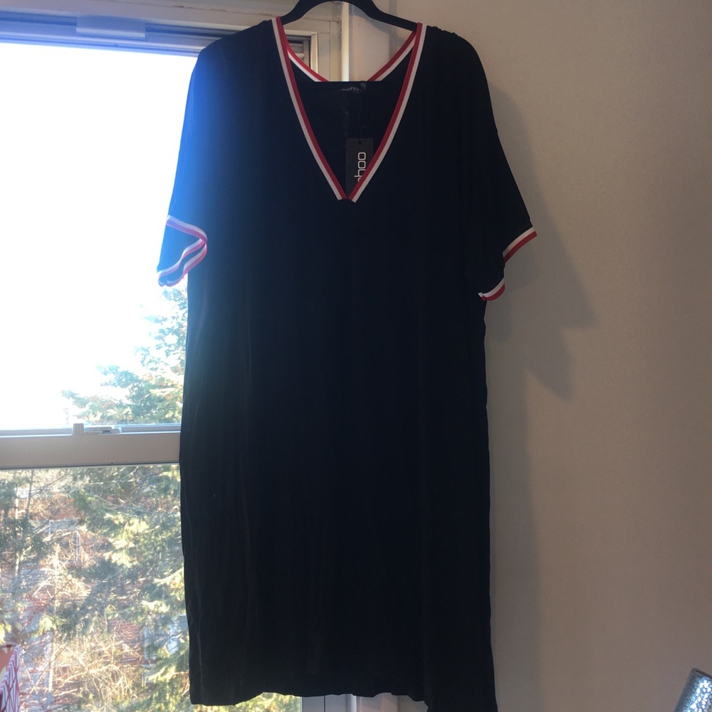 Plus Size V Rib Shift Dress